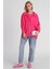 Kadın Fuşya Oversize Gömlek | Düşük Omuzlu Cep Detaylı | Rahat Kalıp 2