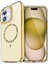 Apple iPhone 12 Live Diamond Magsafe Kapak - Sarı 1
