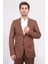 Slim Fit Mono Yaka Kiremit Yünlü Takım Elbise 3
