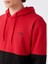 Xsıde Kırmızı Uzun Kollu Renk Bloklu Erkek Kalın Hoodie 4