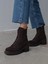 Nokka Kahve Süet Hakiki Deri Kadın Bot 1