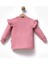 Fırfırlı Yakası Çiçek Nakışlı 2 Iplik Uzun Kol Kız Çocuk Sweatshirt 3