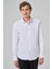 Erkek Beyaz Basic Düz Desen Italyan Yaka Slim Fit Gömlek 3