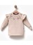 Fırfırlı Yakası Çiçek Nakışlı 2 Iplik Uzun Kol Kız Çocuk Sweatshirt 2