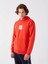 Xsıde Kırmızı Uzun Kollu Baskılı Erkek Kalın Hoodie 1