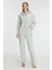 Arias Closet Pamuklu Homesuit Kapüşonlu Fermuarlı Ev Giyim Pijama Takımı 1