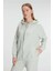 Arias Closet Pamuklu Homesuit Kapüşonlu Fermuarlı Ev Giyim Pijama Takımı 3