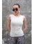 Krem Basic Kayık Yaka Bluz 3
