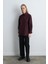 Çiçek Nakışlı Koton Gömlek - Bordo 3