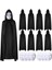 120 cm Siyah Kapüşonlu Pelerin ve Boyanabilir Karton Maske 8’li Set 1