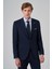 Erkek Lacivert Yünlü Slim Fit Mono Yaka Takım Elbise 1