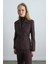 Beli Kemerli Blazer Ceket - Kahverengi 4