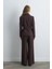 Beli Kemerli Blazer Ceket - Kahverengi 5