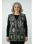 Kadın Kışlık Anne Yelek Pamuklu Triko Örme Etnik Desenli Cepli Düğmeli Rahat Tam Kalıp 1