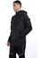 Erkek Regular Fit Kapüşonlu Omuz Detaylı Baskılı Sweatshirt 2
