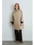 Fermuarlı Koton Trençkot - Bej 3