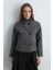 Dik Yakalı Yünlü Ceket - Siyah 1