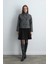 Dik Yakalı Yünlü Ceket - Siyah 4