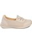 Çiğdem Lastikli Esnek Kadın Babet Spor Ayakkabı - Krem - 38 1