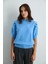 Kolu Büzgülü Triko - Mavi 1