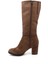 Kadın Kahve Yuvarlak Burun Fermuarlı Kalın Topuklu Çizme 3