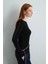 Kolları Delikli Triko Bluz - Siyah 3