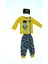 Çocuklar Için Göz Maskeli Karakter Baskılı %100 Pamuk 3 Lü Pijama Takımları 2