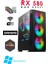 TC88X Ryzen 5 5500 16GB 512GB M2 SSD RX580 8gb 23.6' Curved Masaüstü Oyuncu Bilgisayarı Hazır Sistem 2