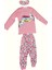 Çocuklar Için Göz Maskeli Karakter Baskılı %100 Pamuk 3 Lü Pijama Takımları 2