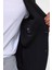 Slim Fit Desenli Mono Yaka Siyah Erkek Ceket CT2021600402 5