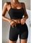 Kadın Siyah Şortlu Kaşkorse Gecelik Takım 6
