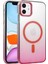 Apple iPhone 12 Glossy Magsafe Kapak - Pembe 1