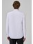 Erkek Beyaz Basic Düz Desen Italyan Yaka Slim Fit Gömlek 5