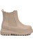 Bej Cilt Kürklü Kolay Giyilebilir Kaymaz Kadın Chelsea Bot 473093 Z 2
