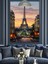 Ünlü Paris Eyfel Kulesi Manzarası Dekoratif Kanvas - Mdf Ahşap Tablo 1