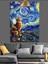 Van Gogh Temalı Manzara ve Kedi Dekoratif Kanvas - Mdf Ahşap Tablo 5
