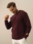 Erkek Bordo Pamuk Dokulu Regular Fit Sweatshirt 6