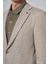 Erkek Bej Örme Trend Desenli Slim Fit Mono Yaka Ceket 4