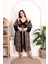 Big Lingerie& Homewear Leopart Desenli 2'li Sabahlıklı Gecelik 1