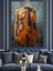 Keman ve Nü Kadın Dekoratif Kanvas - Mdf Ahşap Tablo 3