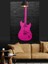 Pembe Elektro Gitar Müzik Aleti Dekoratif Kanvas - Mdf Ahşap Tablo 3