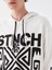 Xsıde Ekru Uzun Kollu Baskılı Erkek Kalın Hoodie 4