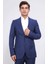 Slim Fit Mono Yaka Koyu Mavi Takım Elbise 3