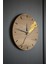 40 cm Modern Tasarım Yarık Desenli Ahşap Mdf Duvar Saati 1