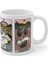 Beyaz Porselen Kedili Tarot Kartı Desen Dijital Baskılı Hd Kalite Kupa Bardak ( 1 Adet ) 4