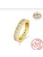 Gold Renk Zirkon Detaylı Tam Tur Kanallı S925 Ayar Yüzük 5