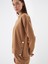 Kadın Camel Pamuk Dokulu Oversize Sweatshirt 7