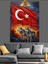 Türk Bayrağı ve Bozkurt Figürü Dekoratif Kanvas - Mdf Ahşap Tablo 2