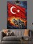 Türk Bayrağı ve Bozkurt Figürü Dekoratif Kanvas - Mdf Ahşap Tablo 4