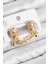 Pirinç Çizme Model Gold Renk Kadın Küpe 1